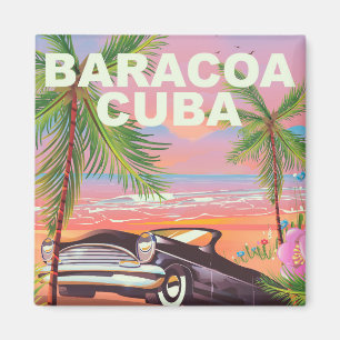 Baracoa Kuba Auto-Reiseposter Magnet