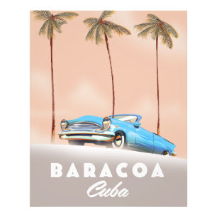 Baracoa Kuba Oldtimer Fotodruck