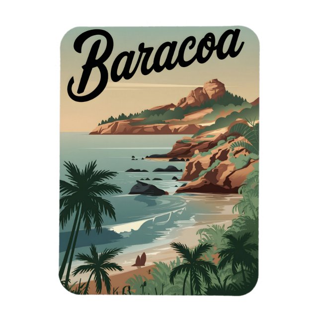 Baracoa Kuba Vintag Magnet (Vertikal)