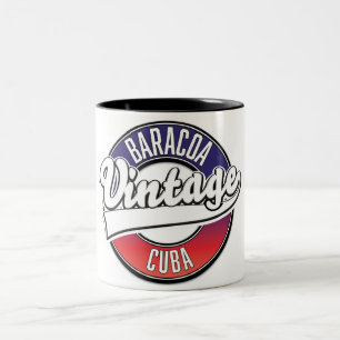 Baracoa Kuba Vintage-Logo Zweifarbige Tasse