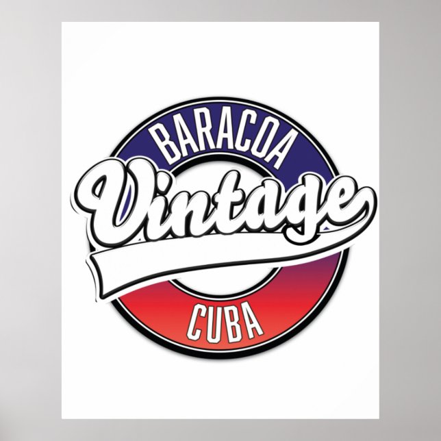 Baracoa-Kuba-Vintages Logo Poster (Vorne)