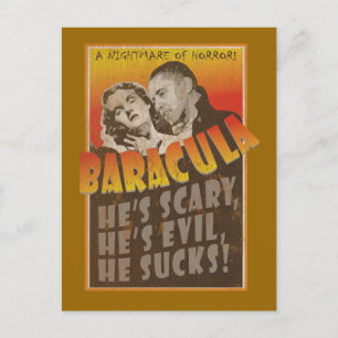 Baracula - Barack Obama Movie Poster Postkarte