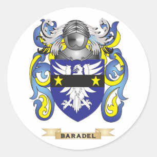 Baradel Wappen (Familienwappen) Runder Aufkleber