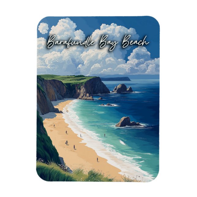Barafundle Bay Beach Wales Magnet (Vertikal)