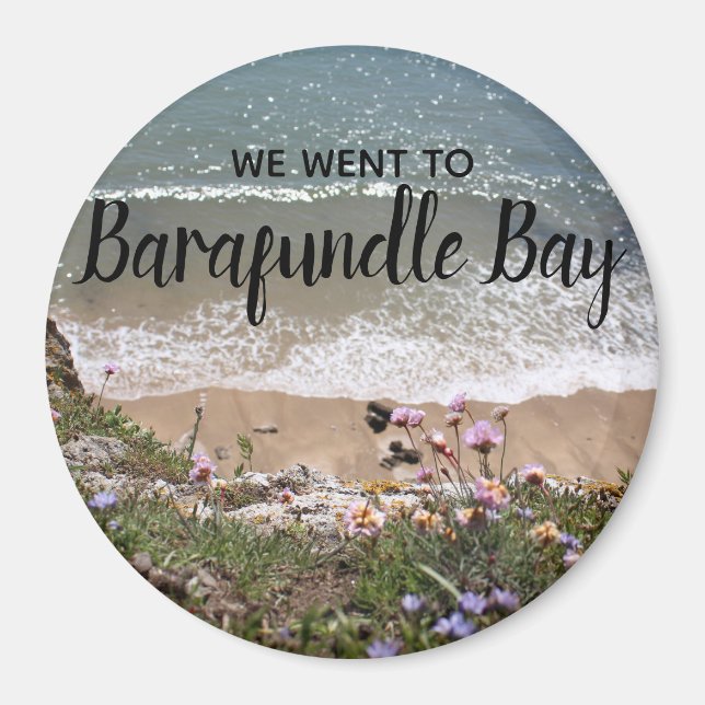 Barafundle Bay Pembrokeshire Wales Landschaftsbild Magnet (Vorne)