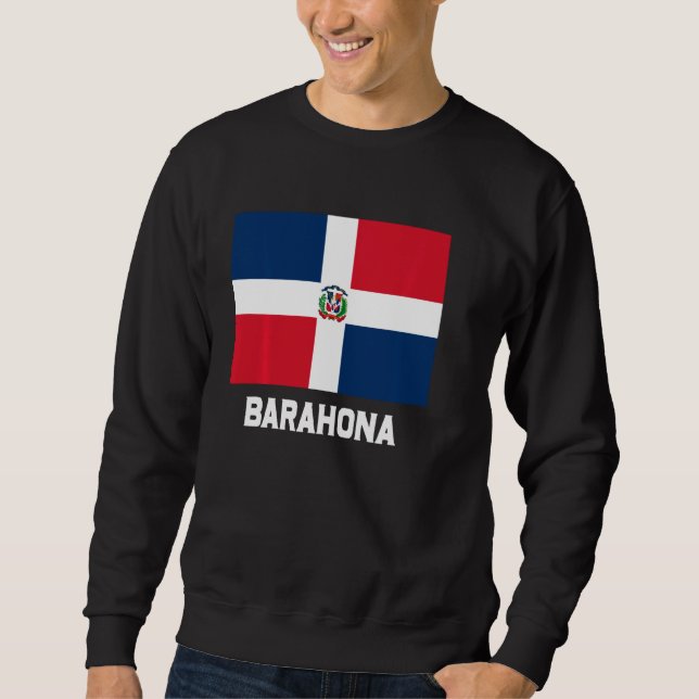 Barahona Dominikanische Republik Flaggenemblem Esc Sweatshirt (Vorderseite)
