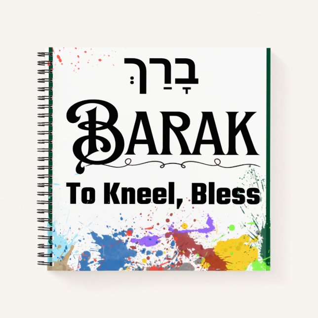Barak Hebrew Notebook Journal Notizbuch (Vorderseite)