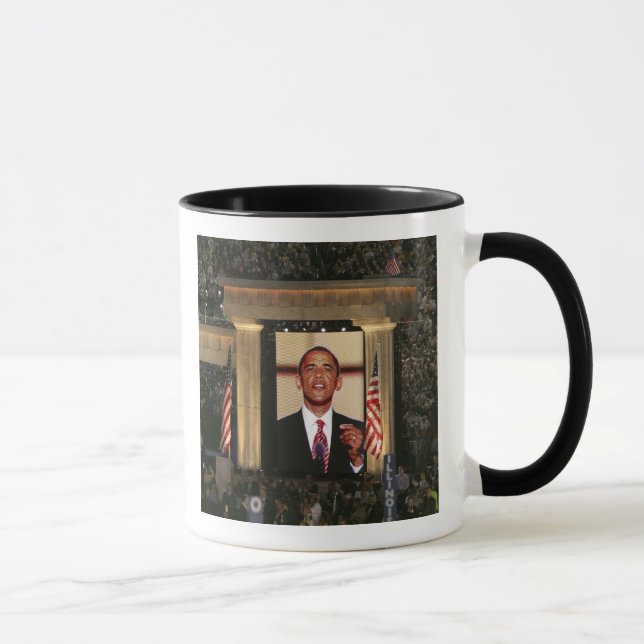 Barak Obama spricht am gestern Abend von Tasse (Rechts)