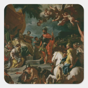 Barak und Deborah Quadratischer Aufkleber