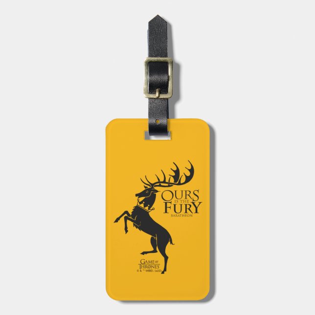 Baratheon Sigil - Uns ist das Fury Gepäckanhänger (Vorderseite vertikal)