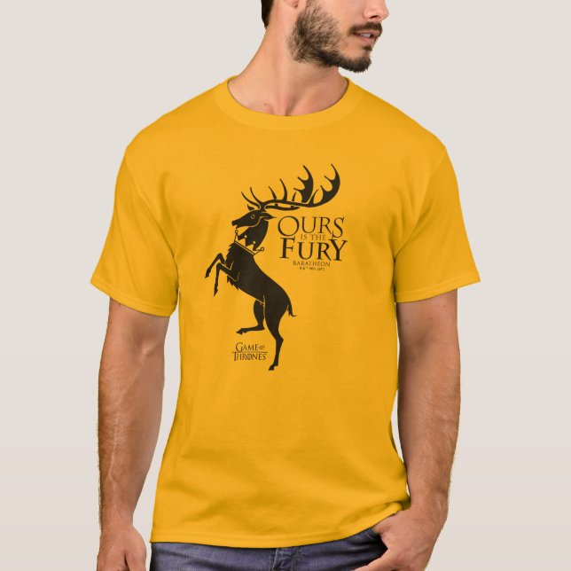 Baratheon Sigil - Uns ist der Zorn T-Shirt (Vorderseite)