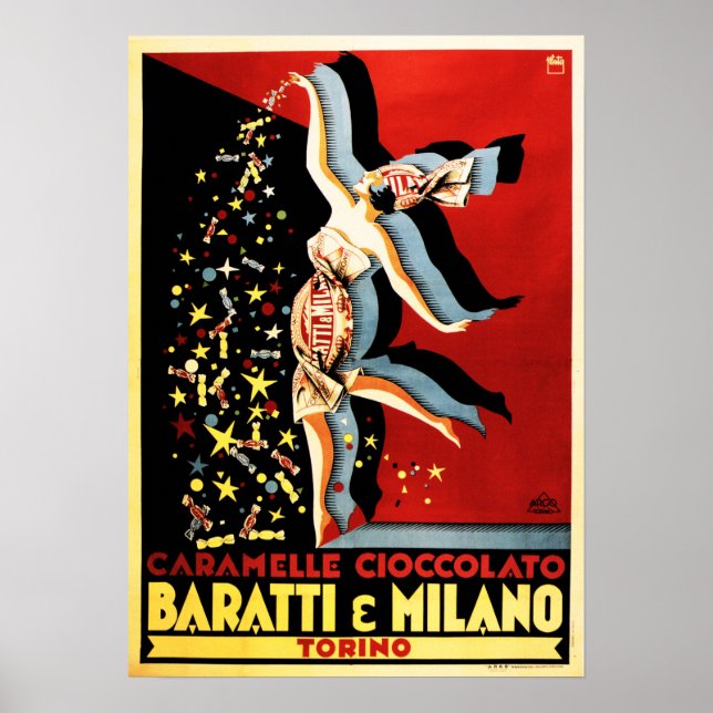 BARATTI & MILANO Caramelle Cioccolato Candies Alte Poster (Vorne)