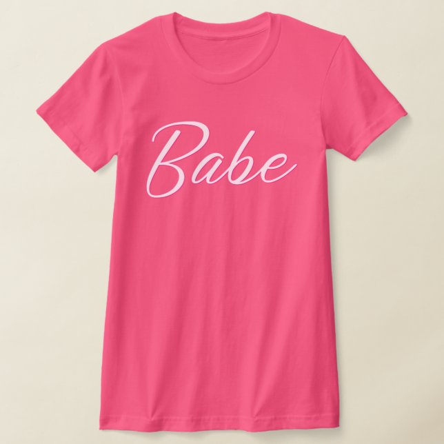 BARB Hot Pink Puppe Themed Bride Babe Bachelorette T-Shirt (Ablage )