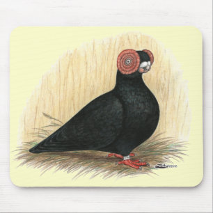 Barb Pigeon Standard Black Mousepad