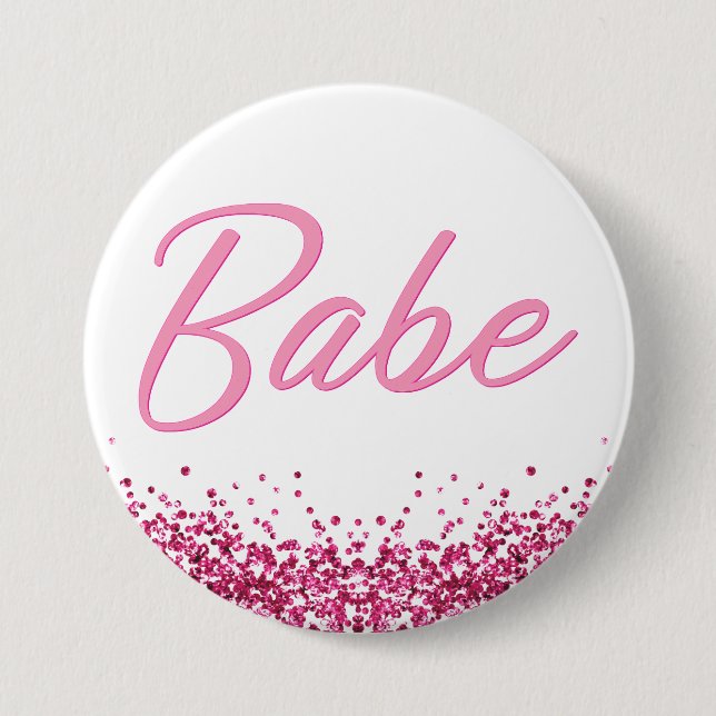 BARB Pink Malibu Puppe Themed Babe Bachelorette Button (Vorderseite)