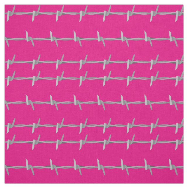 Barb Wire Muster auf rosa Stoff (Muster)