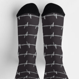 Barb Wire Novelty Punk Socken