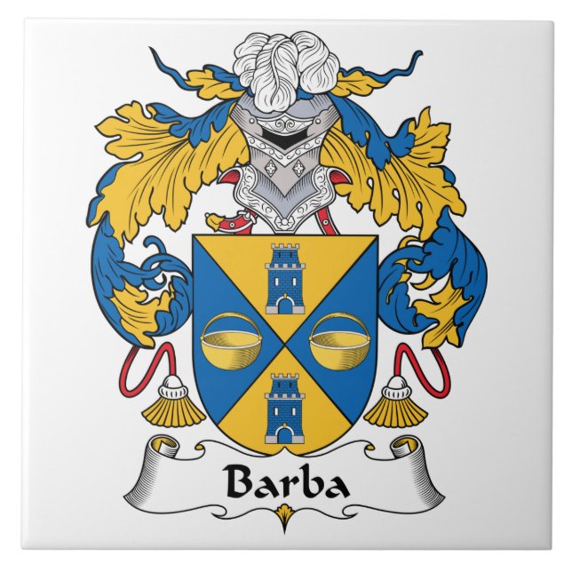 Barba Familienwappen Fliese (Vorderseite)