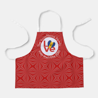 Barbadian Red LIEBE Flag Personalisiert Schürze