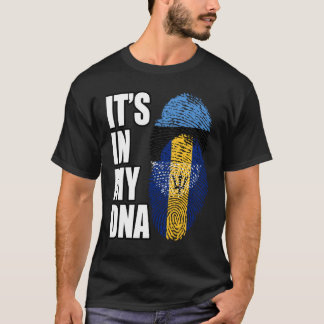 Barbadian und Estnisches Mix-DNA-Flaggengebiet T-Shirt