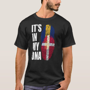 Barbadisch und dänisches DNA-Flaggenerbe T-Shirt