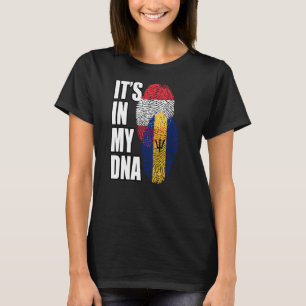 Barbadisch und Österreichisches Misch-DNA-Flaggeng T-Shirt