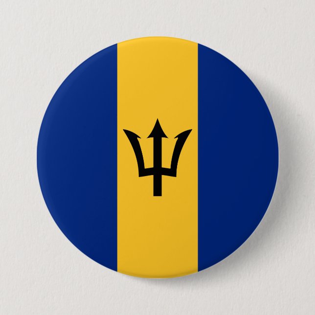 Barbadische Flagge (Barbados) (Bajan) Button (Vorderseite)