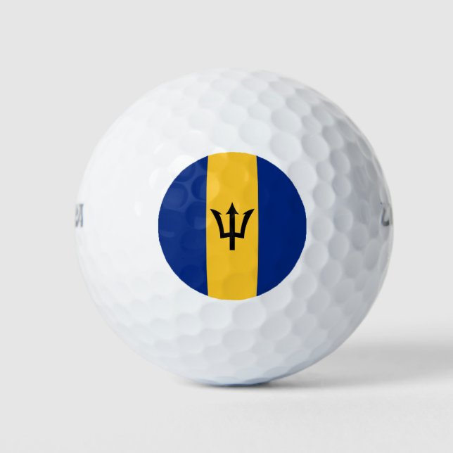Barbadische Flagge (Barbados) (Bajan) Golfball (Vorderseite)