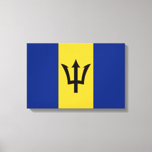 Barbadische Flagge (Barbados) (Bajan) Leinwanddruck
