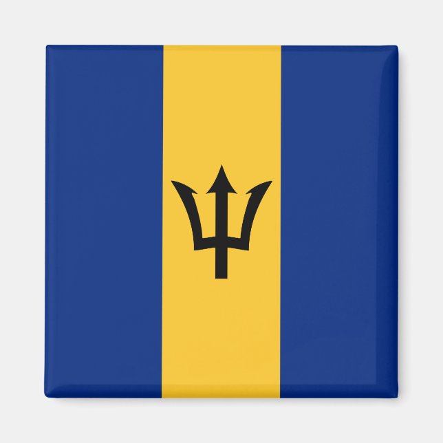 Barbadische Flagge (Barbados) (Bajan) Magnet (Vorne)