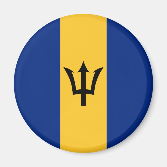 Barbadische Flagge (Barbados) (Bajan) Magnet (Vorne)