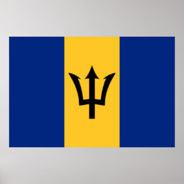 Barbadische Flagge (Barbados) (Bajan) Poster