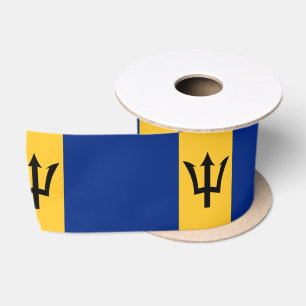 Barbadische Flagge (Barbados) (Bajan) Satinband