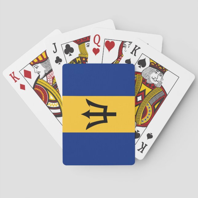 Barbadische Flagge (Barbados) (Bajan) Spielkarten (Rückseite)