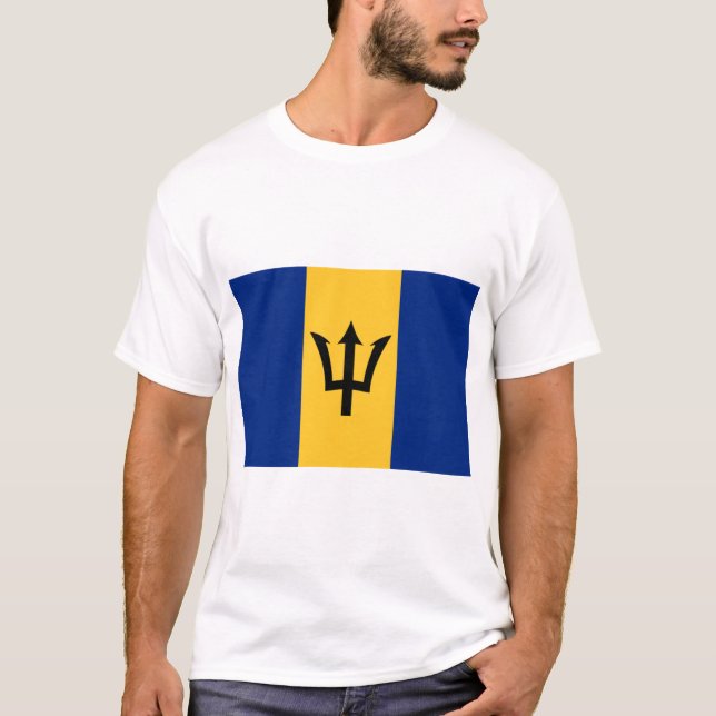 Barbadische Flagge (Barbados) (Bajan) T-Shirt (Vorderseite)
