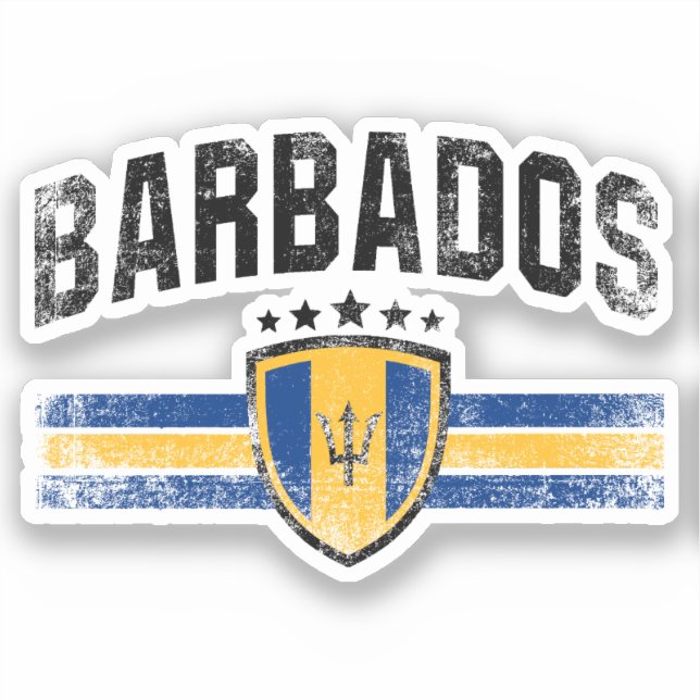 Barbados Aufkleber (Vorderseite)