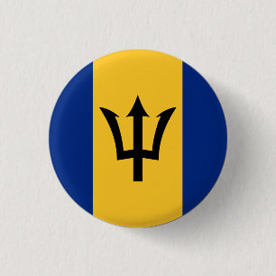 Barbados Bajan Flag Barbadian Karibik Button