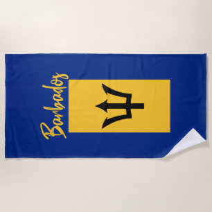 Barbados Bajan Flag Barbadian Karibik Strandtuch
