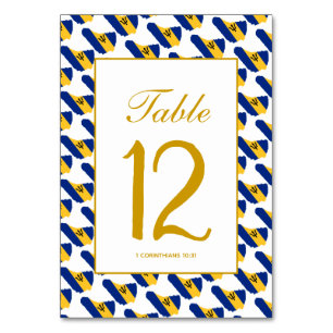 BARBADOS Bankett Feier Hochzeit Tischnummer