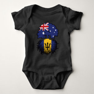 Barbados Barbadian Australian Australia Tree Roots Baby Strampler
