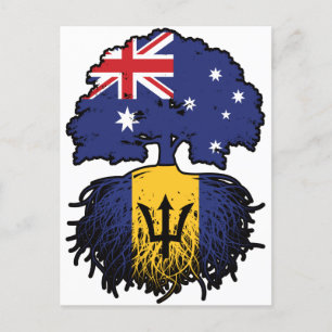 Barbados Barbadian Australian Australia Tree Roots Postkarte
