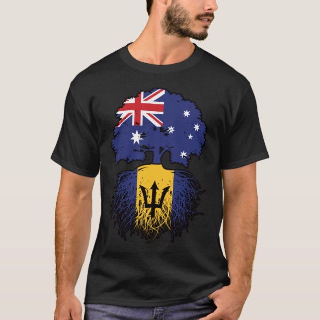 Barbados Barbadian Australian Australia Tree Roots T-Shirt (Vorderseite)