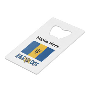 Barbados Barbadian Baja-Flagge Personalisierter Na Geldbeutel Flaschenöffner