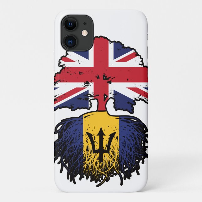 Barbados Barbadian Britisch-UK Tree Roots Flag Case-Mate iPhone Hülle (Rückseite)