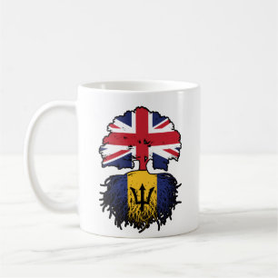 Barbados Barbadian Britisch-UK Tree Roots Flag Kaffeetasse