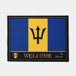 Barbados & Barbados Flag Haus Matten/Sport Willkom Fußmatte