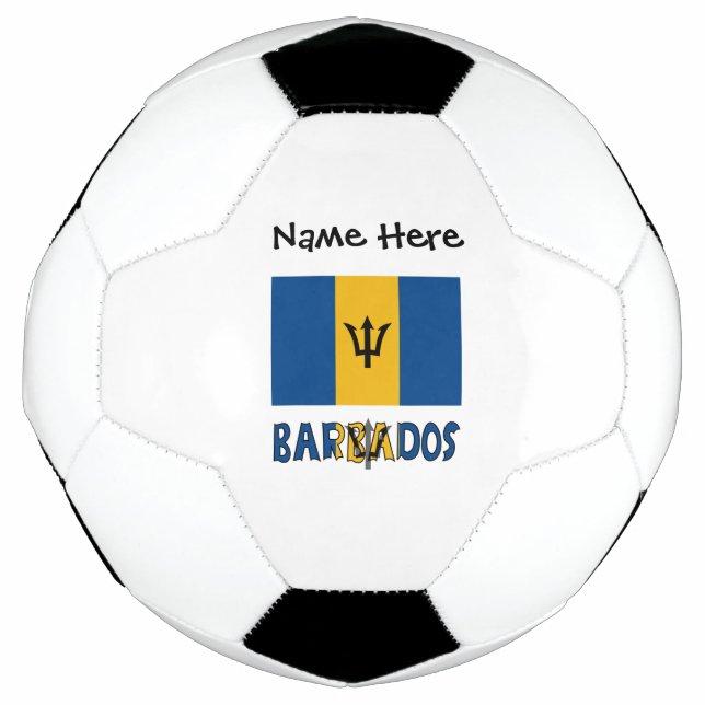 Barbados Barbarian Flag Personalisiert Fußball (Vorderseite)