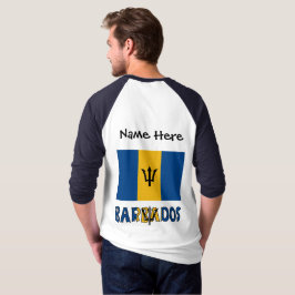 Barbados Barbarian Flag Personalisiert T-Shirt