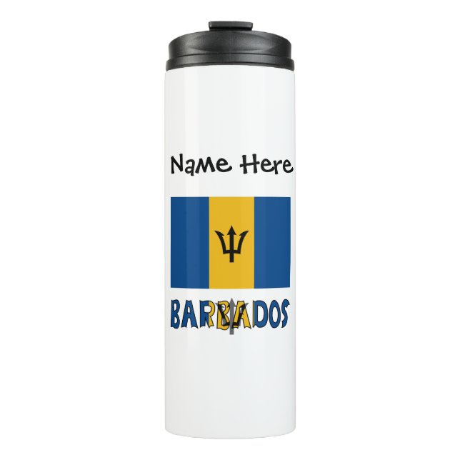Barbados Barbarian Flag Personalisiert Thermosbecher (Vorderseite)