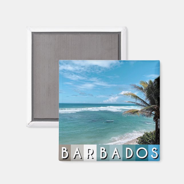 Barbados Beach Magnet (Vorderseite/Rückseite)